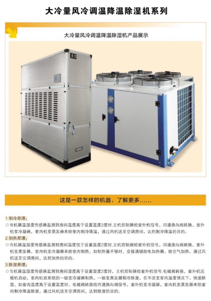 大冷量調(diào)溫降溫除濕機