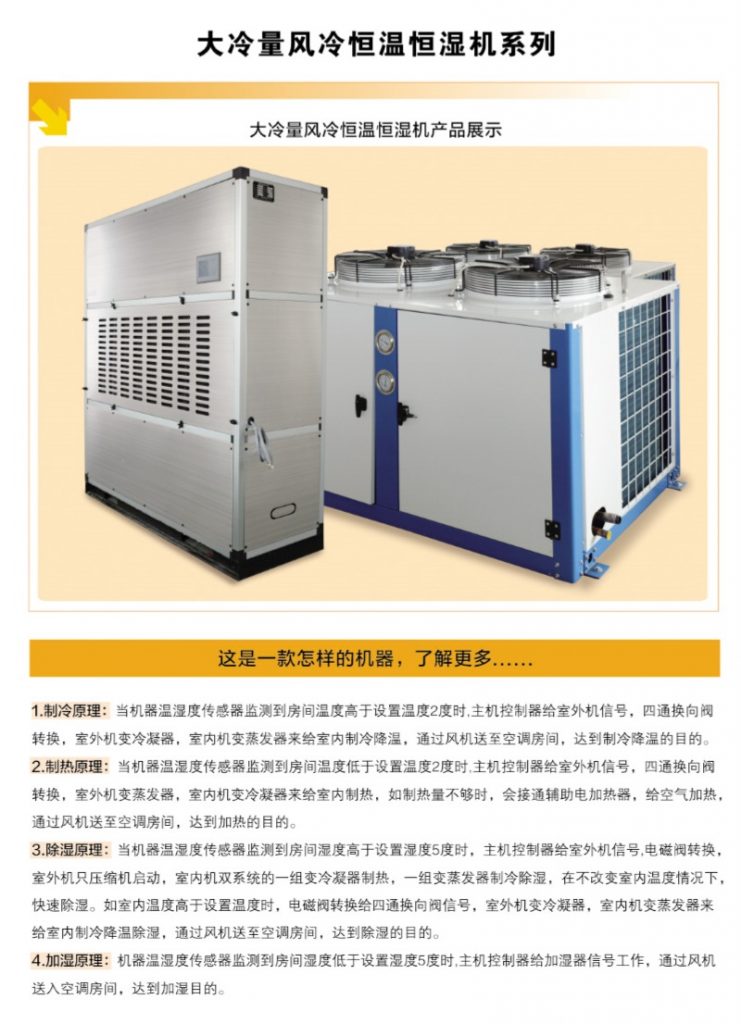 大冷量風(fēng)冷恒溫恒濕機